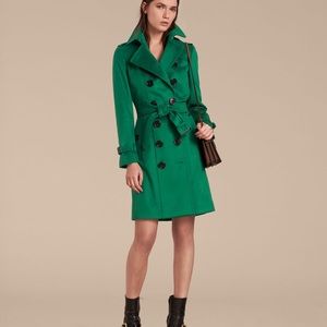 Burberry green trench coat